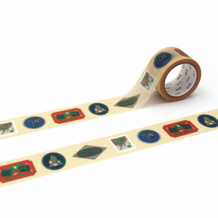 MT Tape Washi Tape - Christmas Sticker — roll front