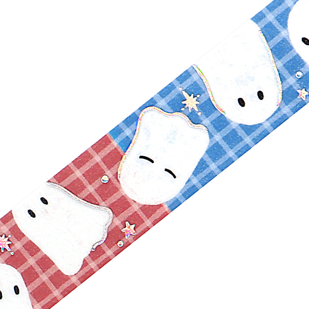 BGM Foil Stamping Masking Tape - Colorful Ghost — pattern detail