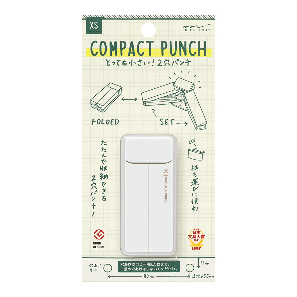 Midori XS Compact Punch — flat lay