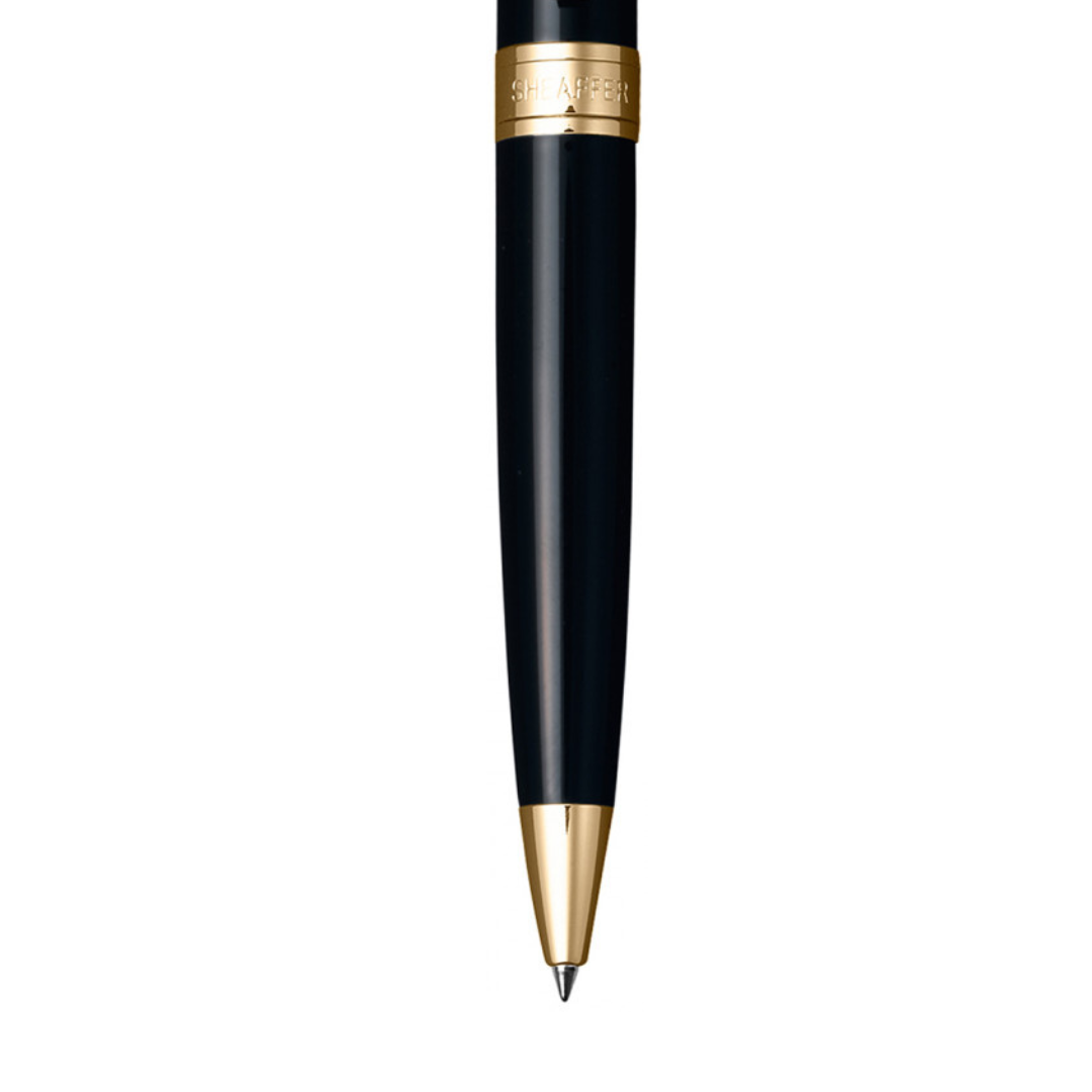 Sheaffer 300 E9325 Glossy Black with Gold Trims Ballpoint Pen (WW30) — Sheaffer ballpoint pen — reliable smooth-writing everyday pen, at Cityluxe Singapore