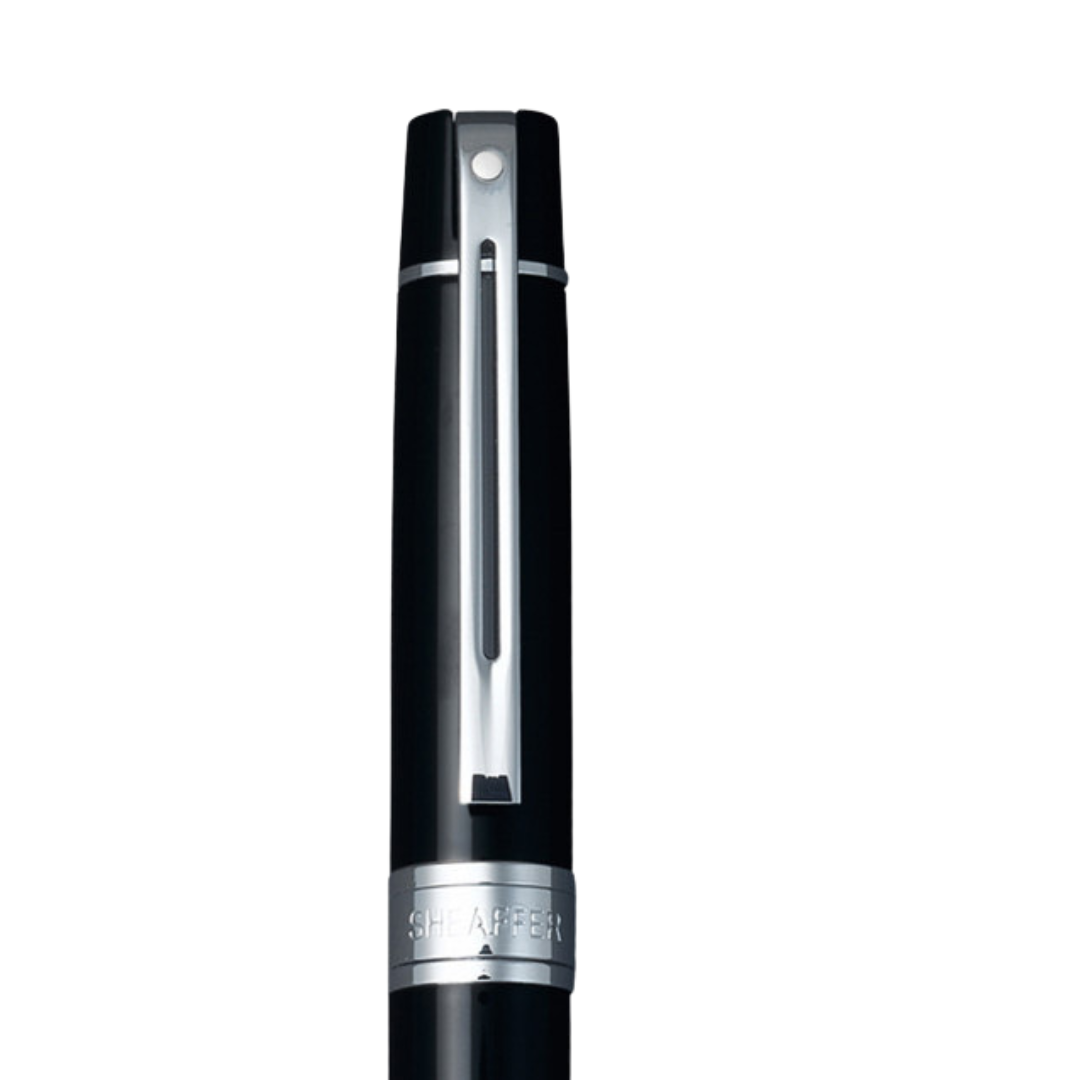 Sheaffer 300 E9312 Glossy Black With Chrome Trim Ballpoint Pen (WW30) — Sheaffer ballpoint pen — reliable smooth-writing everyday pen, at Cityluxe Singapore