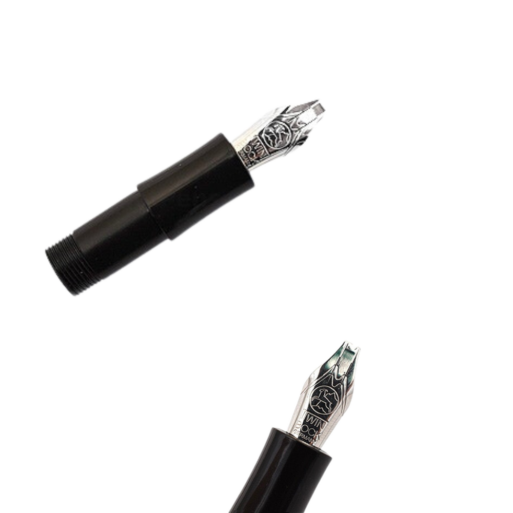 Kaweco Calligraphy Front Part Black Twin — side view