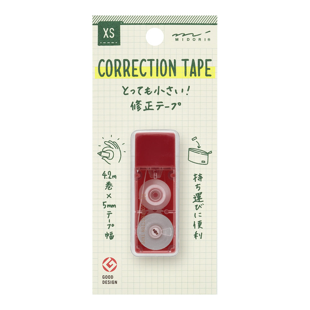 Midori XS Correction Tape — applied on surface