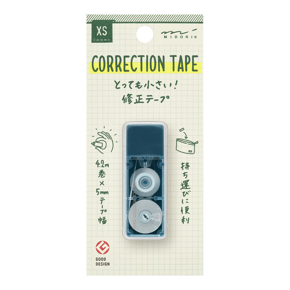 Midori XS Correction Tape — with packaging