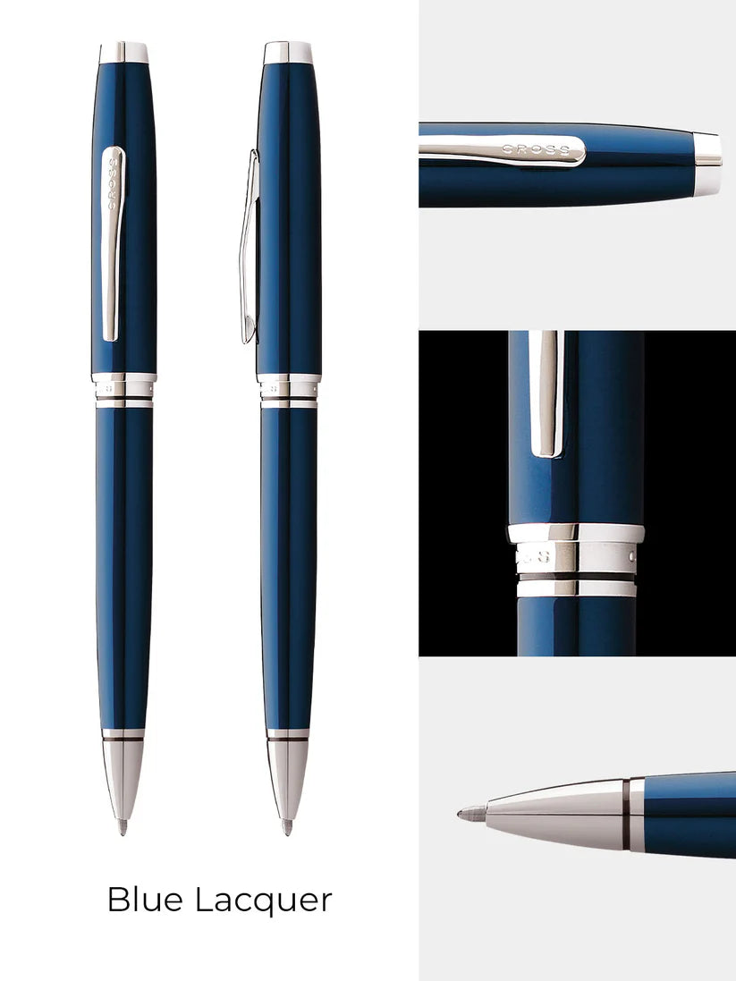 Cross Coventry Blue Lacquer Ballpoint Pen — Cross ballpoint pen — reliable smooth-writing everyday pen, at Cityluxe Singapore
