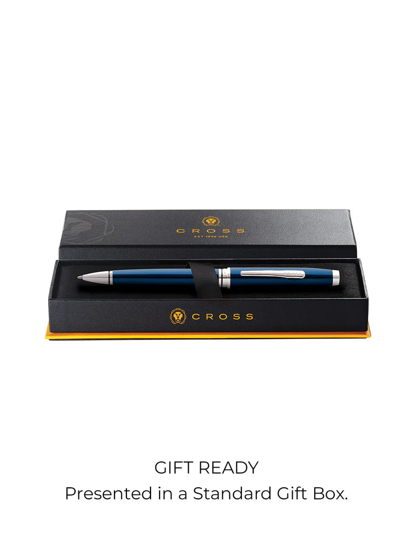 Cross Coventry Blue Lacquer Ballpoint Pen — Cross ballpoint pen — reliable smooth-writing everyday pen, at Cityluxe Singapore