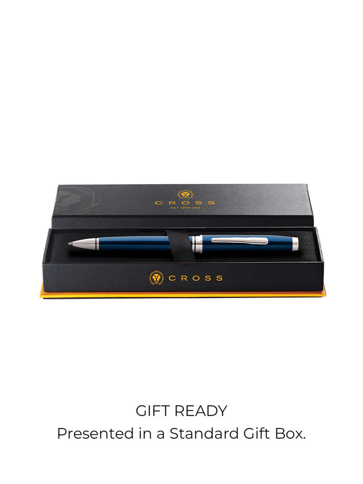 Cross Coventry Blue Lacquer Ballpoint Pen — Cross ballpoint pen — reliable smooth-writing everyday pen, at Cityluxe Singapore