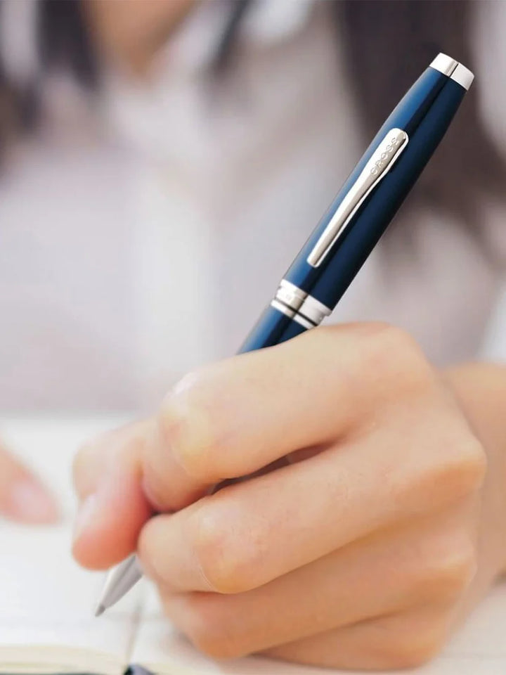 Cross Coventry Blue Lacquer Ballpoint Pen — Cross ballpoint pen — reliable smooth-writing everyday pen, at Cityluxe Singapore