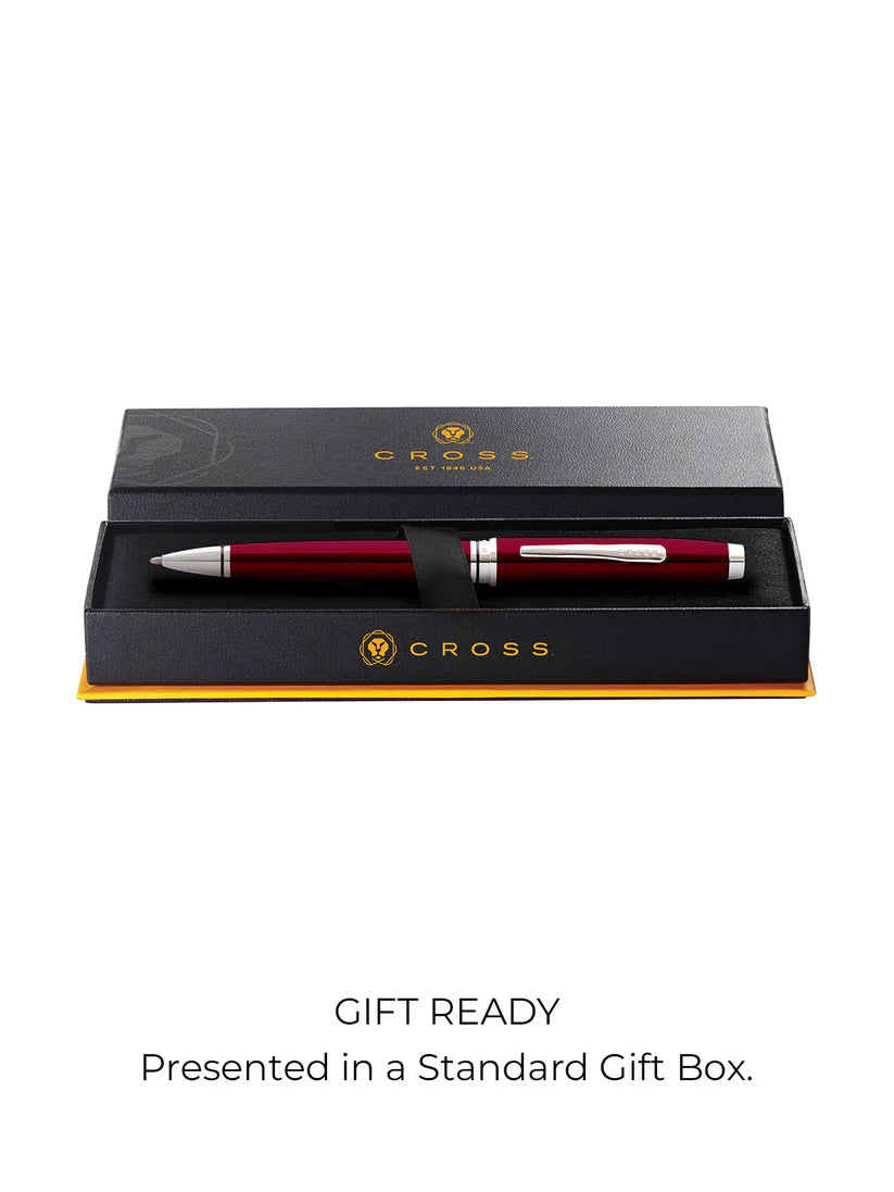 Cross Coventry Red Lacquer Ballpoint Pen — Cross ballpoint pen — reliable smooth-writing everyday pen, at Cityluxe Singapore