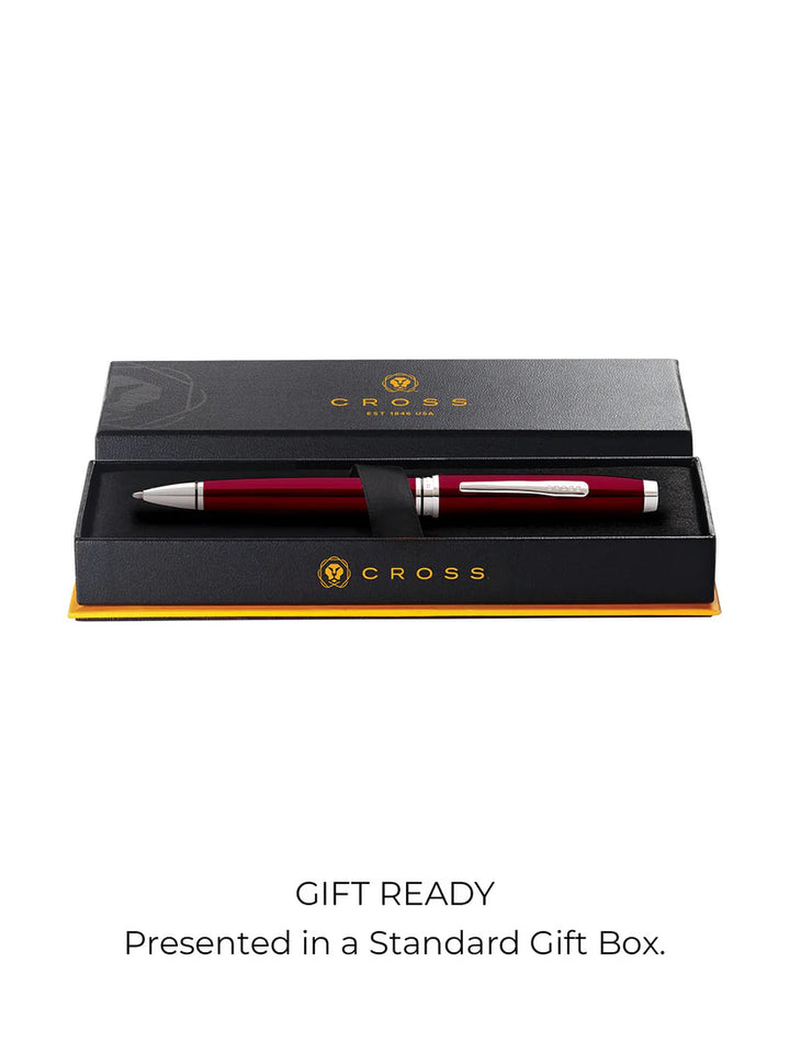 Cross Coventry Red Lacquer Ballpoint Pen — Cross ballpoint pen — reliable smooth-writing everyday pen, at Cityluxe Singapore