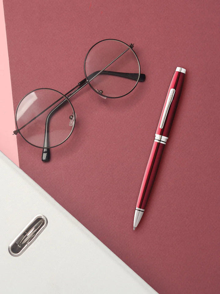 Cross Coventry Red Lacquer Ballpoint Pen — Cross ballpoint pen — reliable smooth-writing everyday pen, at Cityluxe Singapore