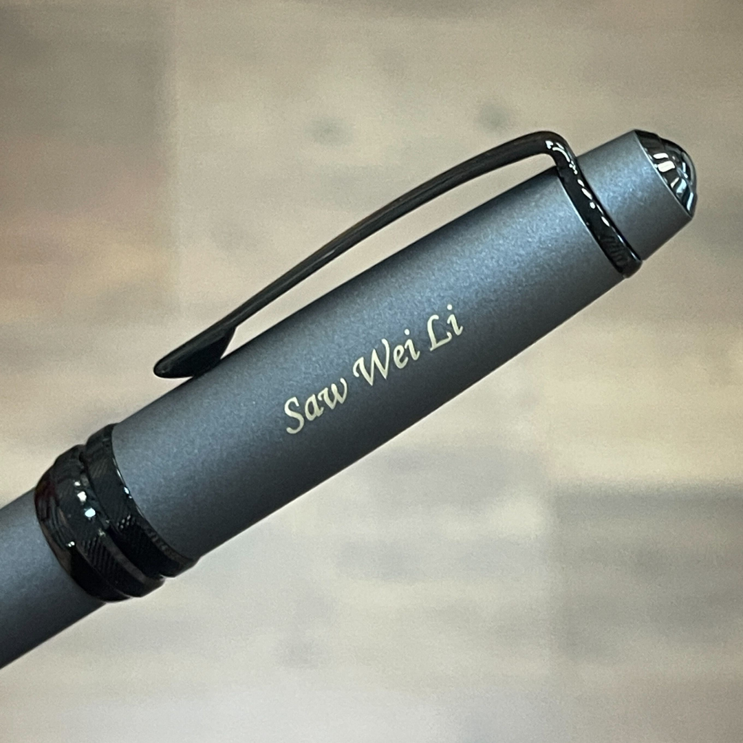 Cross Bailey Ballpoint Pen in Matte Gray — Cross ballpoint pen — reliable smooth-writing everyday pen, at Cityluxe Singapore