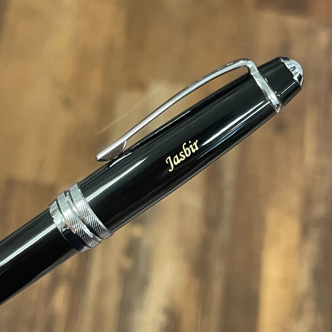 Cross Bailey Fountain Pen in Black Lacquer (Medium) — Cross fountain pen — precision nib writing instrument, at Cityluxe Singapore stationery store