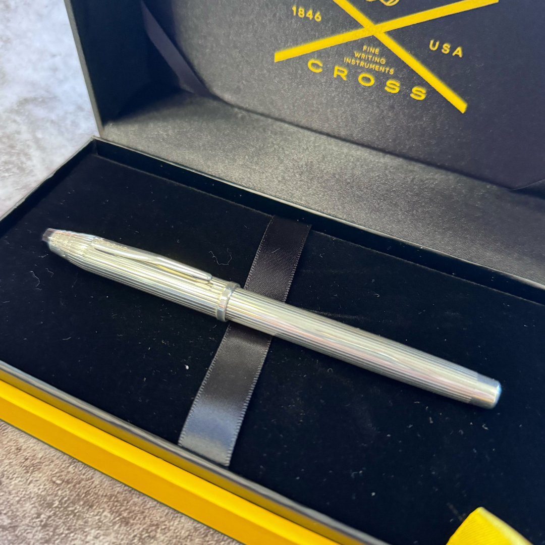Cross Century II Fountain Pen in Sterling Silver — Cross fountain pen — precision nib writing instrument, at Cityluxe Singapore stationery store