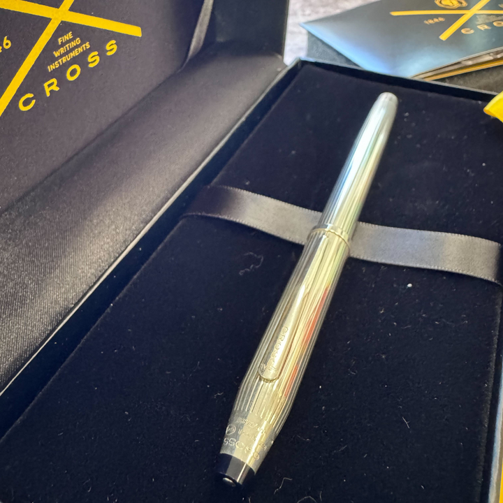 Cross Century II Fountain Pen in Sterling Silver — Cross fountain pen — precision nib writing instrument, at Cityluxe Singapore stationery store