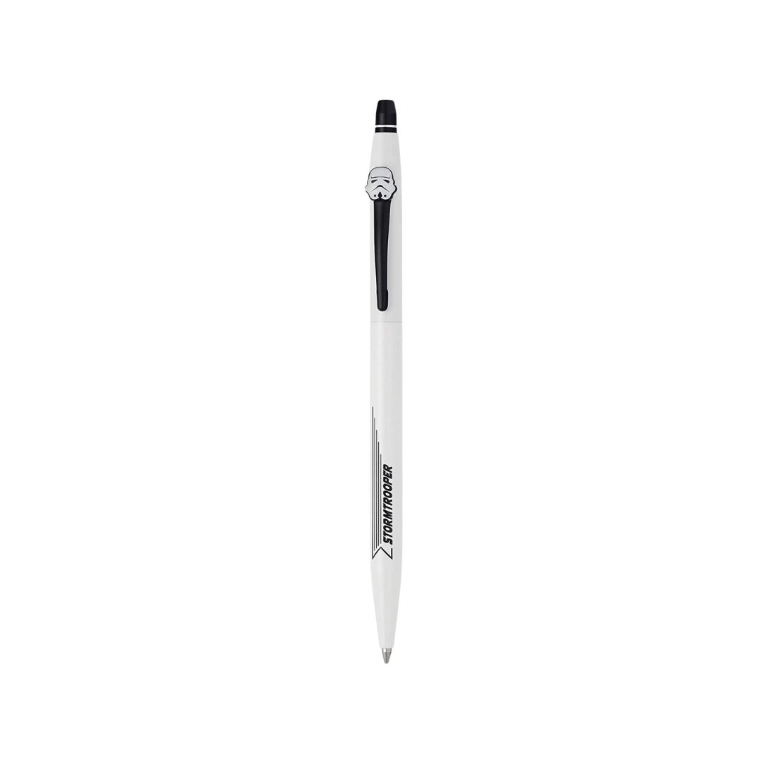 Cross Click Star Wars Rollerball Pen - Stormtrooper — uncapped with cap posted