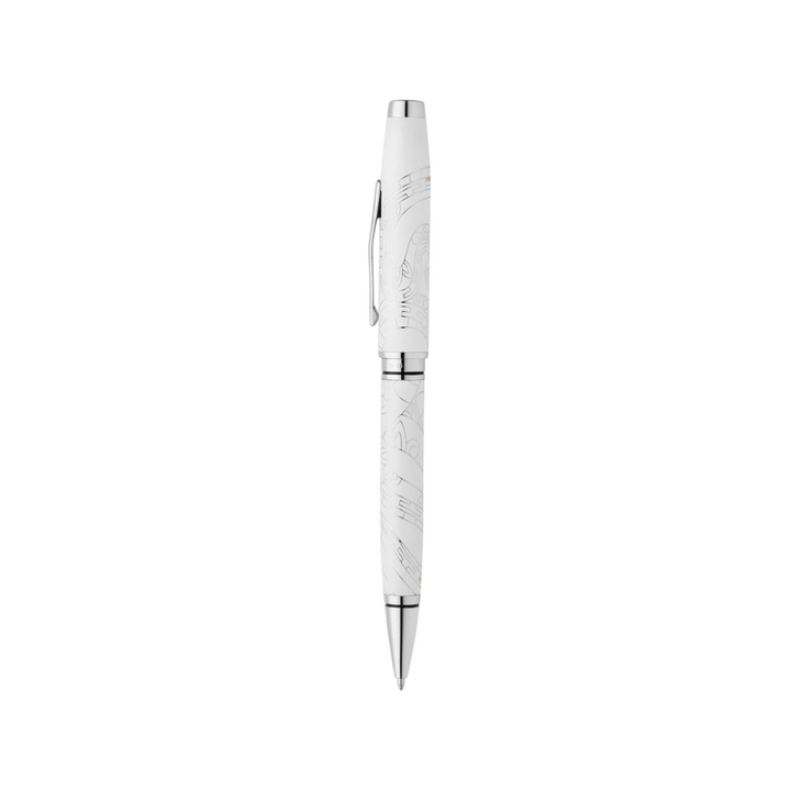 Cross Coventry Zodiac Year of the Snake Ballpoint Pen - Pearl White Lacquer with Polished Chrome — tip detail