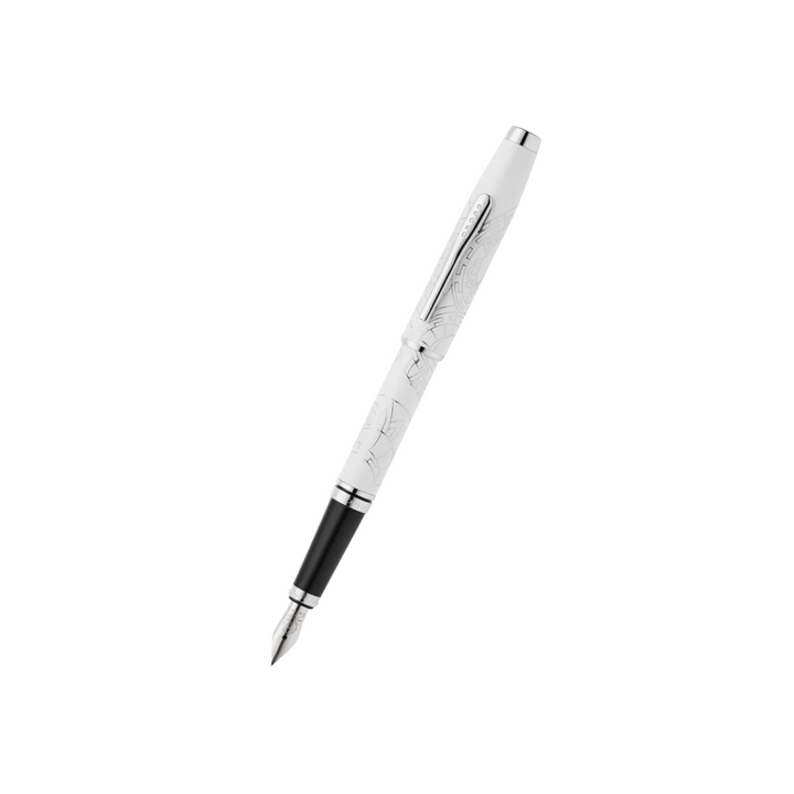 Cross Coventry Zodiac Year of the Snake Fountain Pen - Pearl White Lacquer with Polished Chrome / Medium — capped