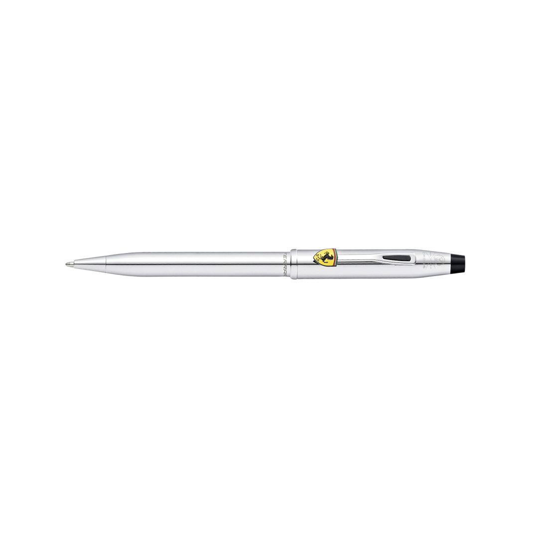 Cross Ferrari Century II Rollerball Pen - Polished Chrome — writing at an angle