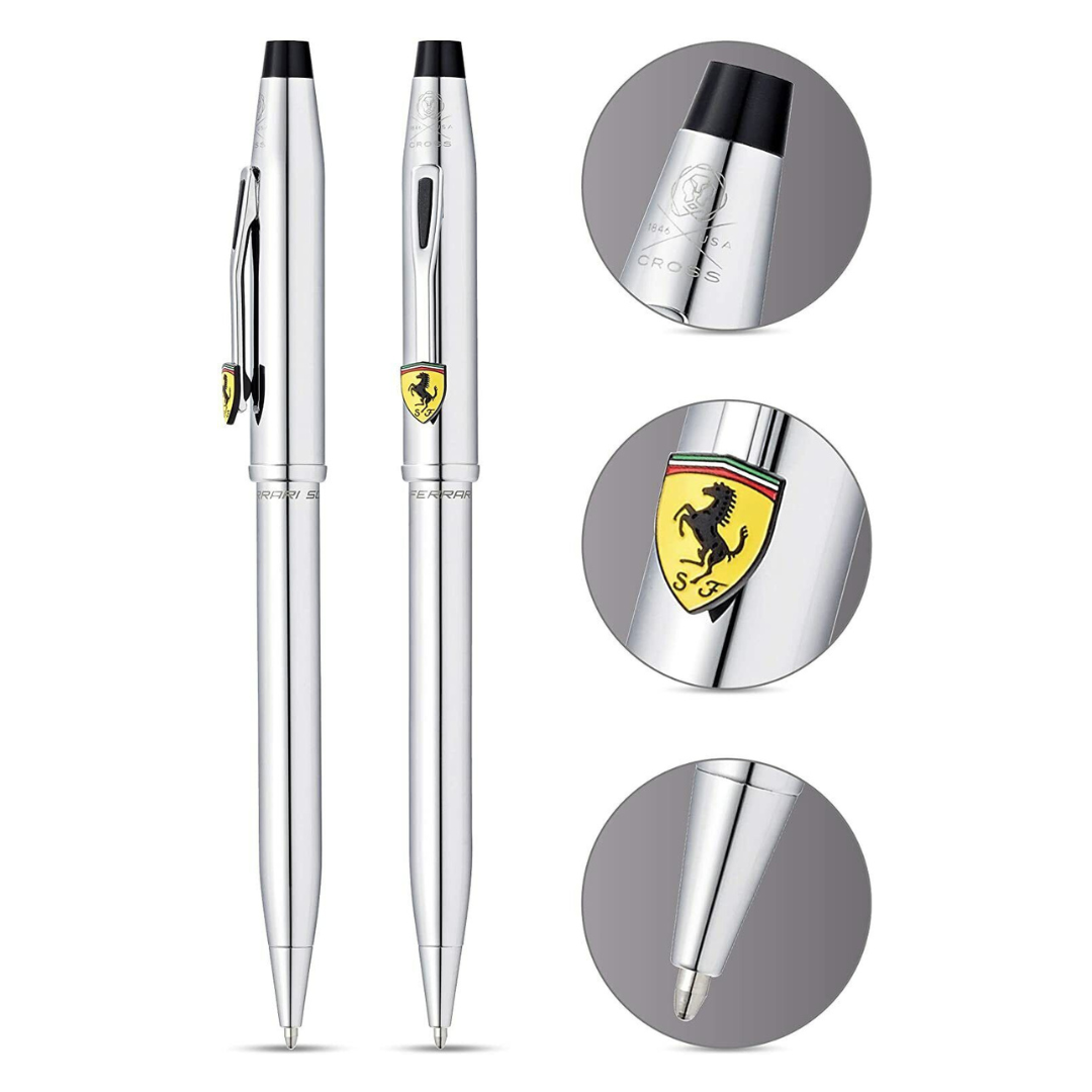 Cross Ferrari Century II Rollerball Pen - Polished Chrome — with packaging