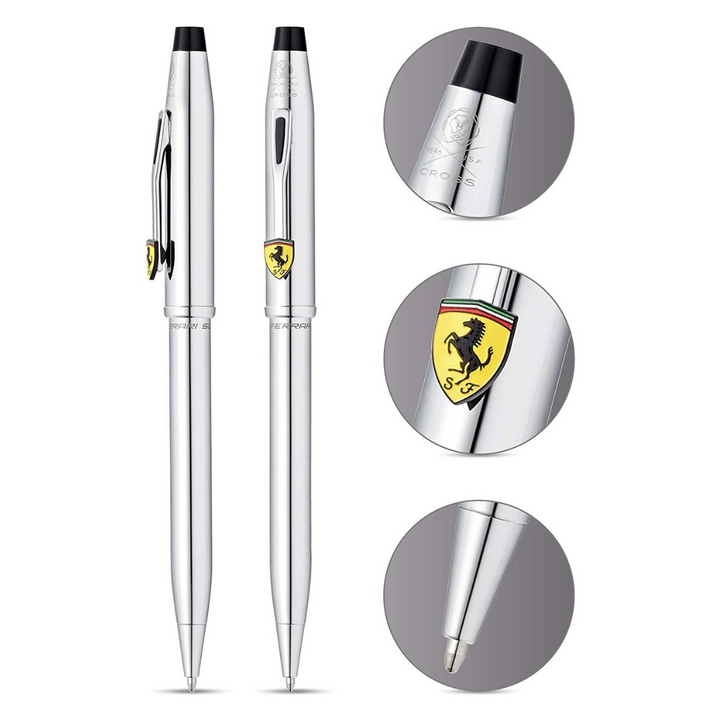 Cross Ferrari Century II Rollerball Pen - Polished Chrome — with packaging
