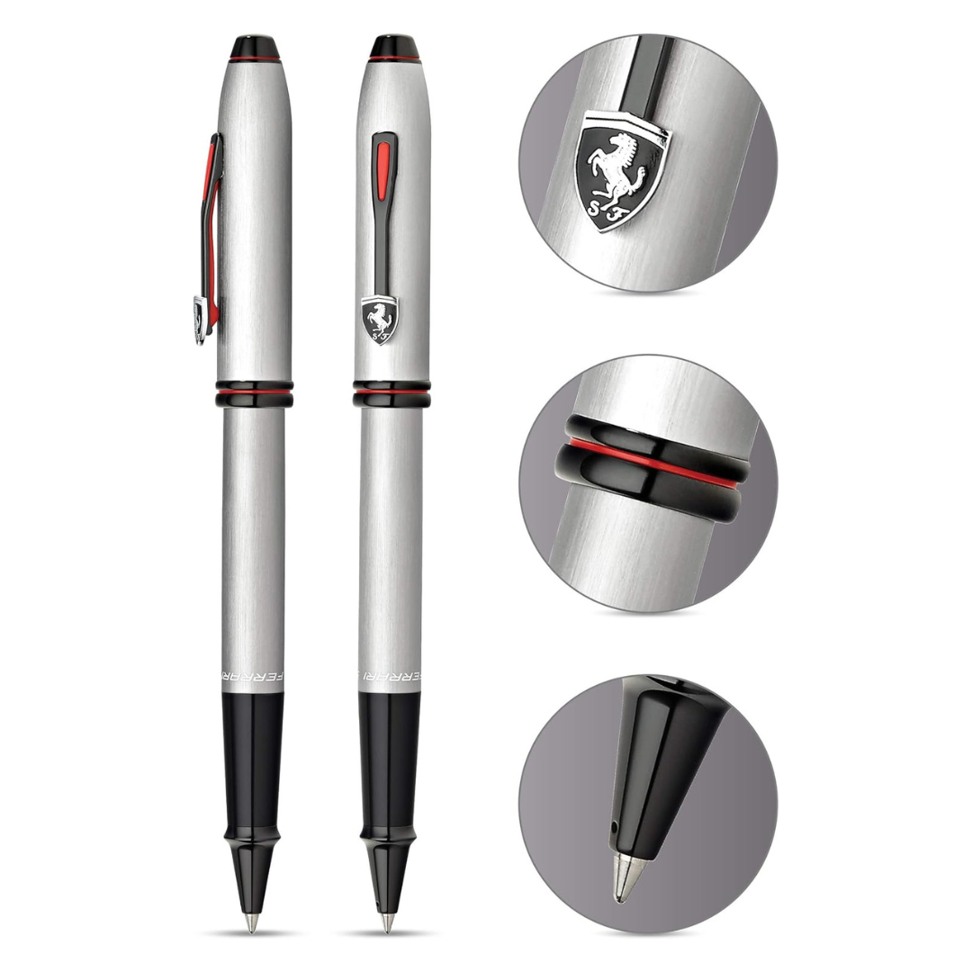 Cross Ferrari Townsend Rollerball Pen - Chrome — with packaging