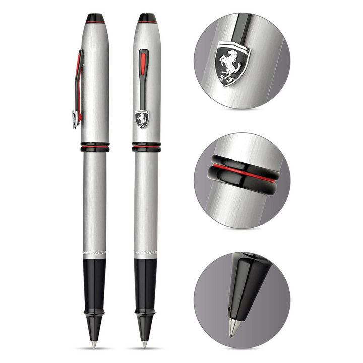 Cross Ferrari Townsend Rollerball Pen - Chrome — with packaging