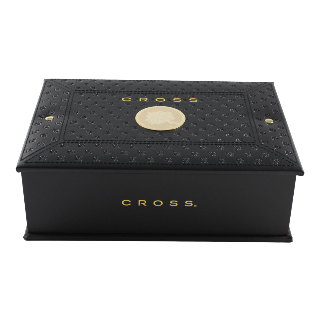 Cross Sauvage Year of the Monkey Rollerball Pen - Tibetan Teal with Gold Inlays and Appointments (Special Edition) — flat lay