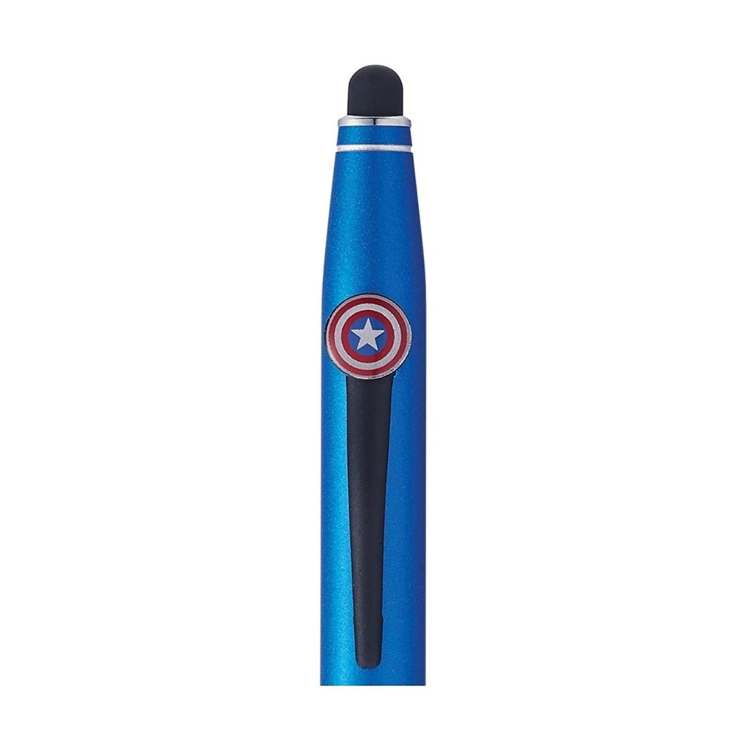 Cross Tech2 Marvel Captain America Ballpoint Pen with Stylus and Journal Gift Set — close-up