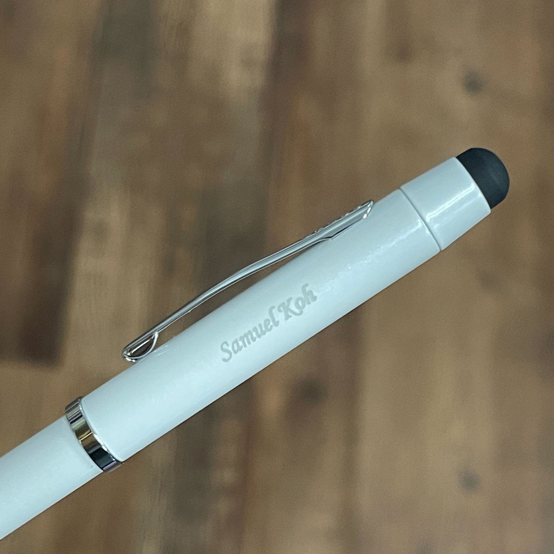 Cross Tech3+ Pearl White Multifunction Pen — Cross ballpoint pen — reliable smooth-writing everyday pen, at Cityluxe Singapore