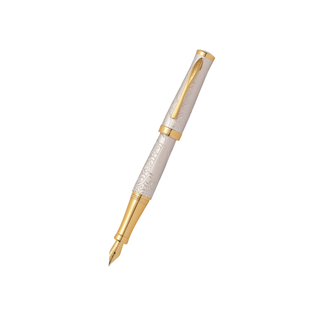 Cross Year of the Monkey Fountain Pen - Brushed Platinum — capped