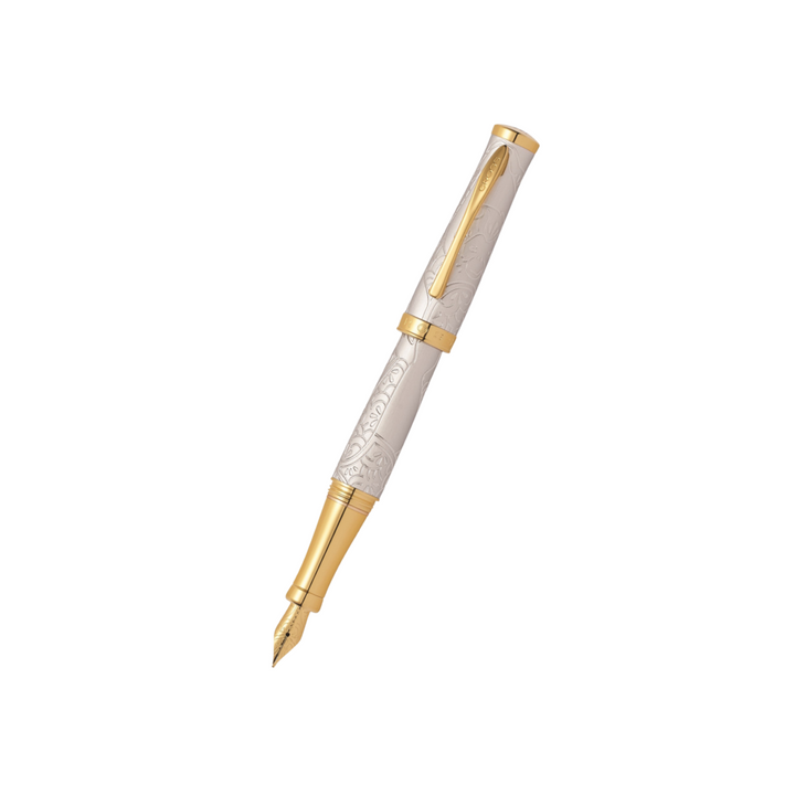 Cross Year of the Monkey Fountain Pen - Brushed Platinum — capped