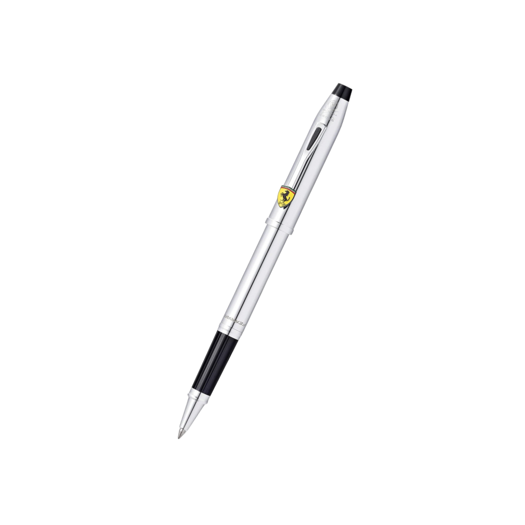 Cross Century II Ferrari Polished Chrome Rollerball Pen — Cross rollerball pen — fluid gel ink writing instrument, at Cityluxe Singapore