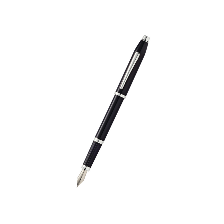 Cross Century II Black Lacquer Fountain Pen — Cross fountain pen — precision nib writing instrument, at Cityluxe Singapore stationery store