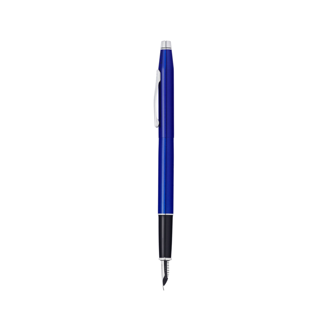 Cross Classic Century Translucent Blue Lacquer Fountain Pen — Cross fountain pen — precision nib writing instrument, at Cityluxe Singapore stationery store