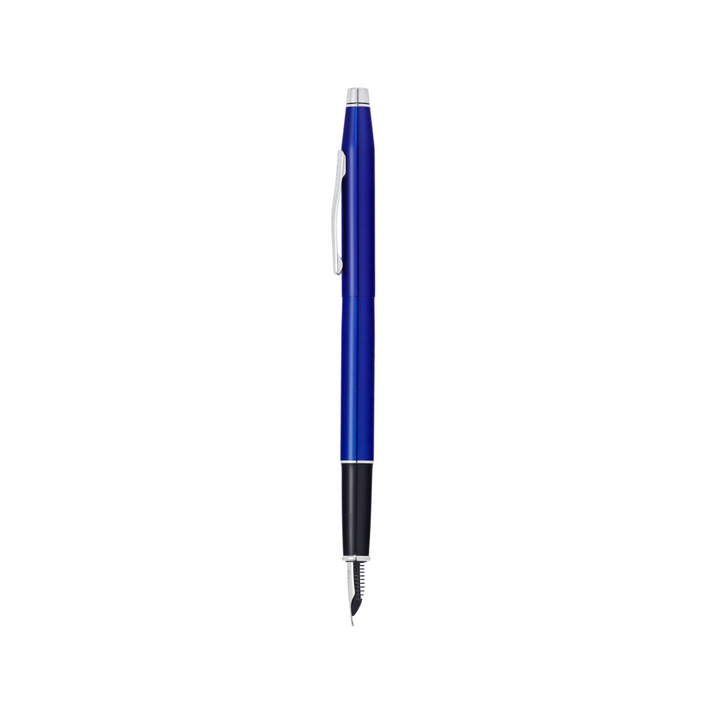 Cross Classic Century Translucent Blue Lacquer Fountain Pen — Cross fountain pen — precision nib writing instrument, at Cityluxe Singapore stationery store