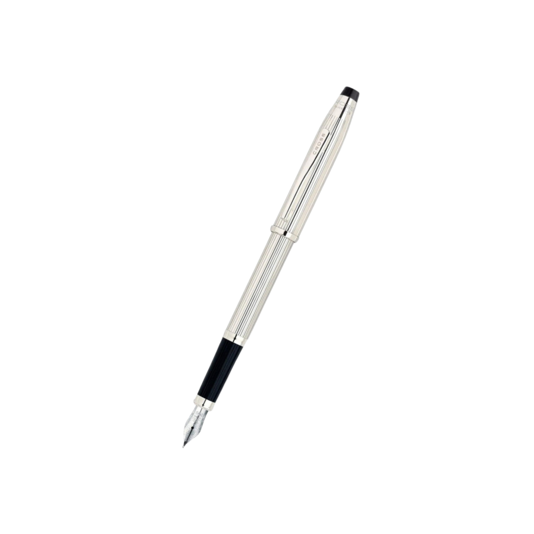 Cross Century II Fountain Pen in Sterling Silver — Cross fountain pen — precision nib writing instrument, at Cityluxe Singapore stationery store