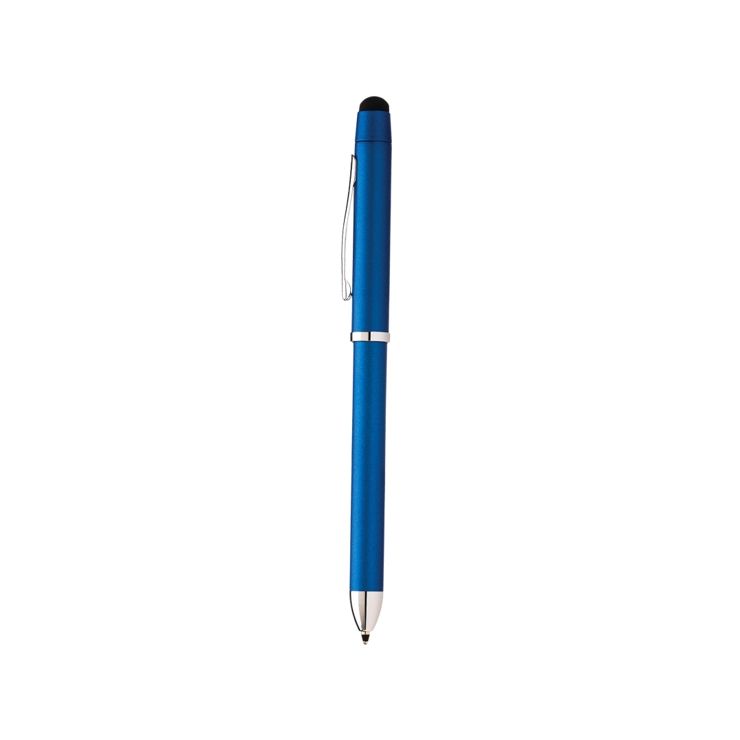 Cross Tech3+ Metallic Blue Multifunction Pen — Cross ballpoint pen — reliable smooth-writing everyday pen, at Cityluxe Singapore