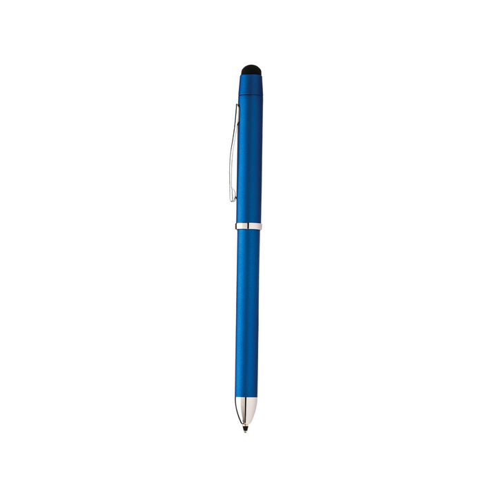 Cross Tech3+ Metallic Blue Multifunction Pen — Cross ballpoint pen — reliable smooth-writing everyday pen, at Cityluxe Singapore