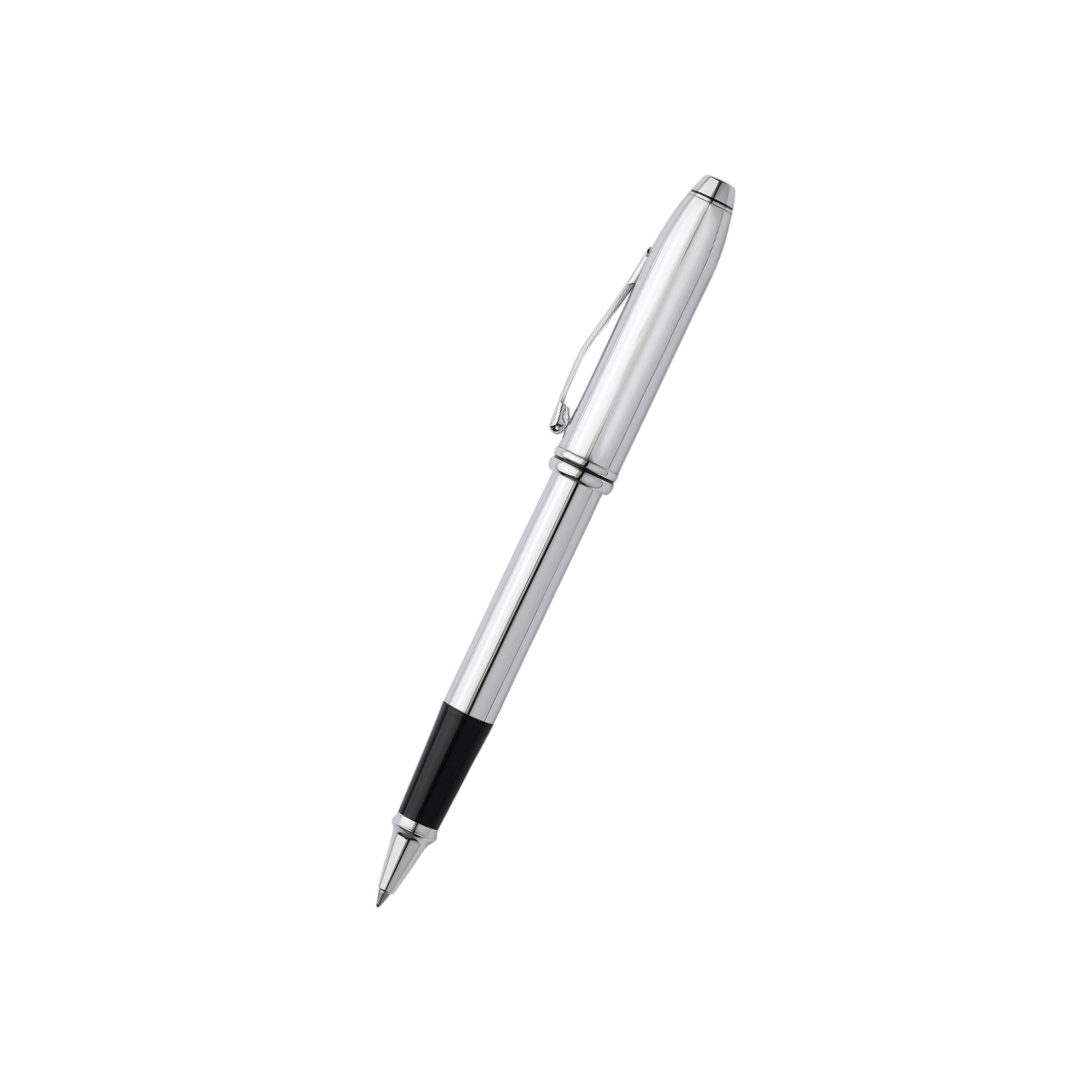 Cross Townsend Lustrous Chrome Rollerball Pen — Cross rollerball pen — fluid gel ink writing instrument, at Cityluxe Singapore