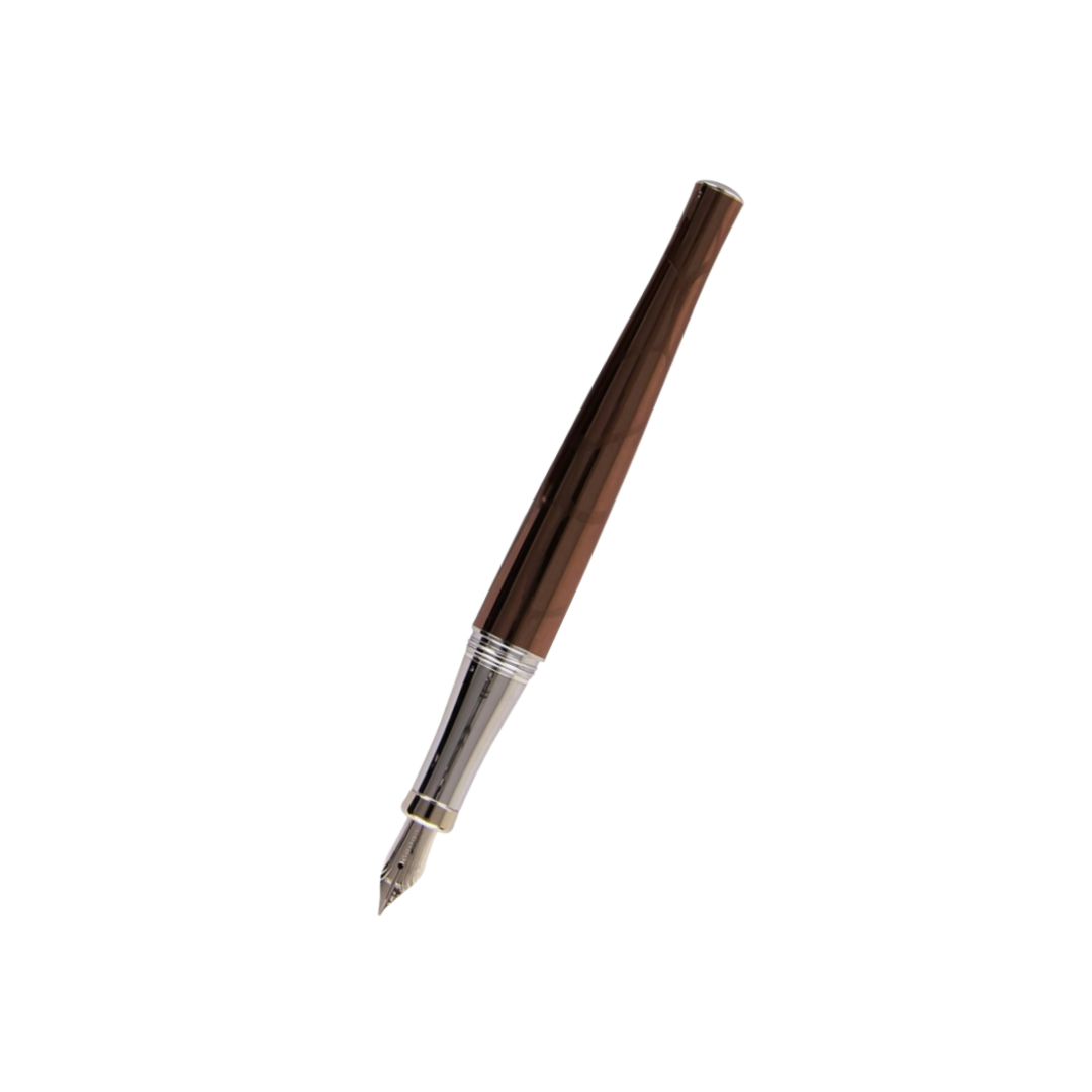 Cross Fountain Pen - Brown Giraffe with Chrome Trims — capped
