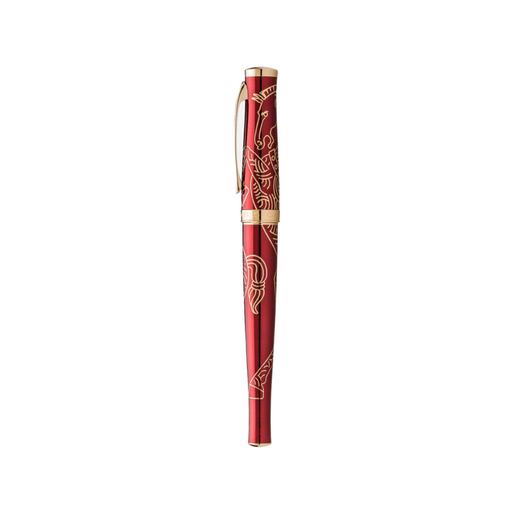 Cross Sauvage Year of the Horse Fountain Pen - Red — nib close-up