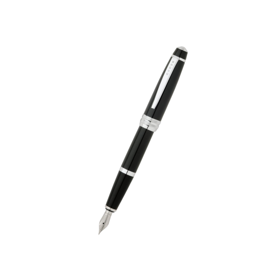Cross Bailey Fountain Pen in Black Lacquer (Medium) — Cross fountain pen — precision nib writing instrument, at Cityluxe Singapore stationery store