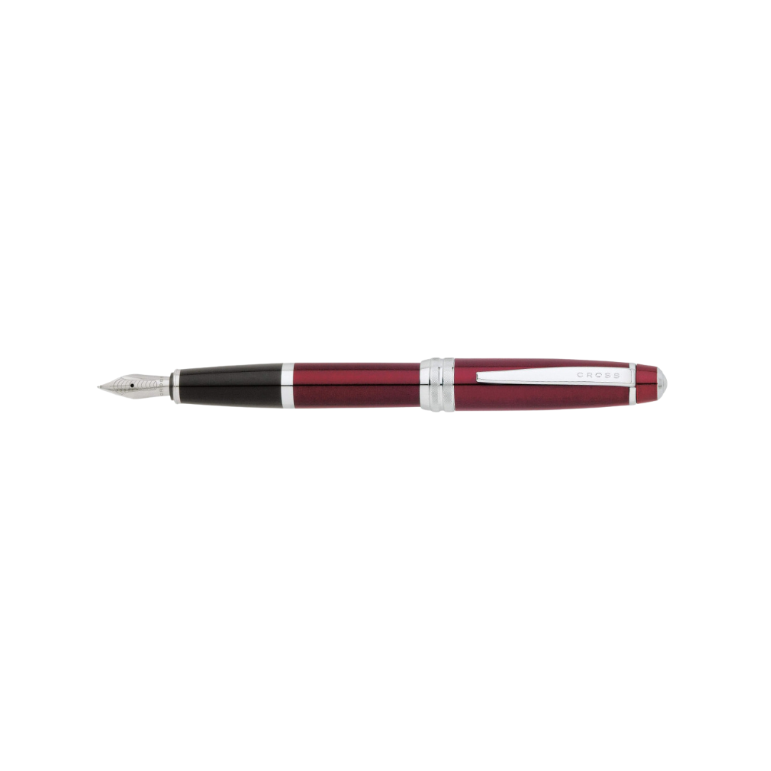Cross Bailey Fountain Pen in Red Lacquer (Medium) — Cross fountain pen — precision nib writing instrument, at Cityluxe Singapore stationery store