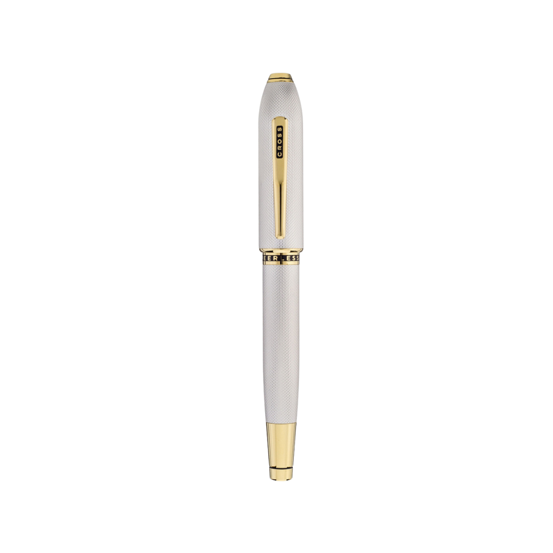 Cross Peerless 125 Fountain Pen - Platinum with Medalist Trim — nib close-up
