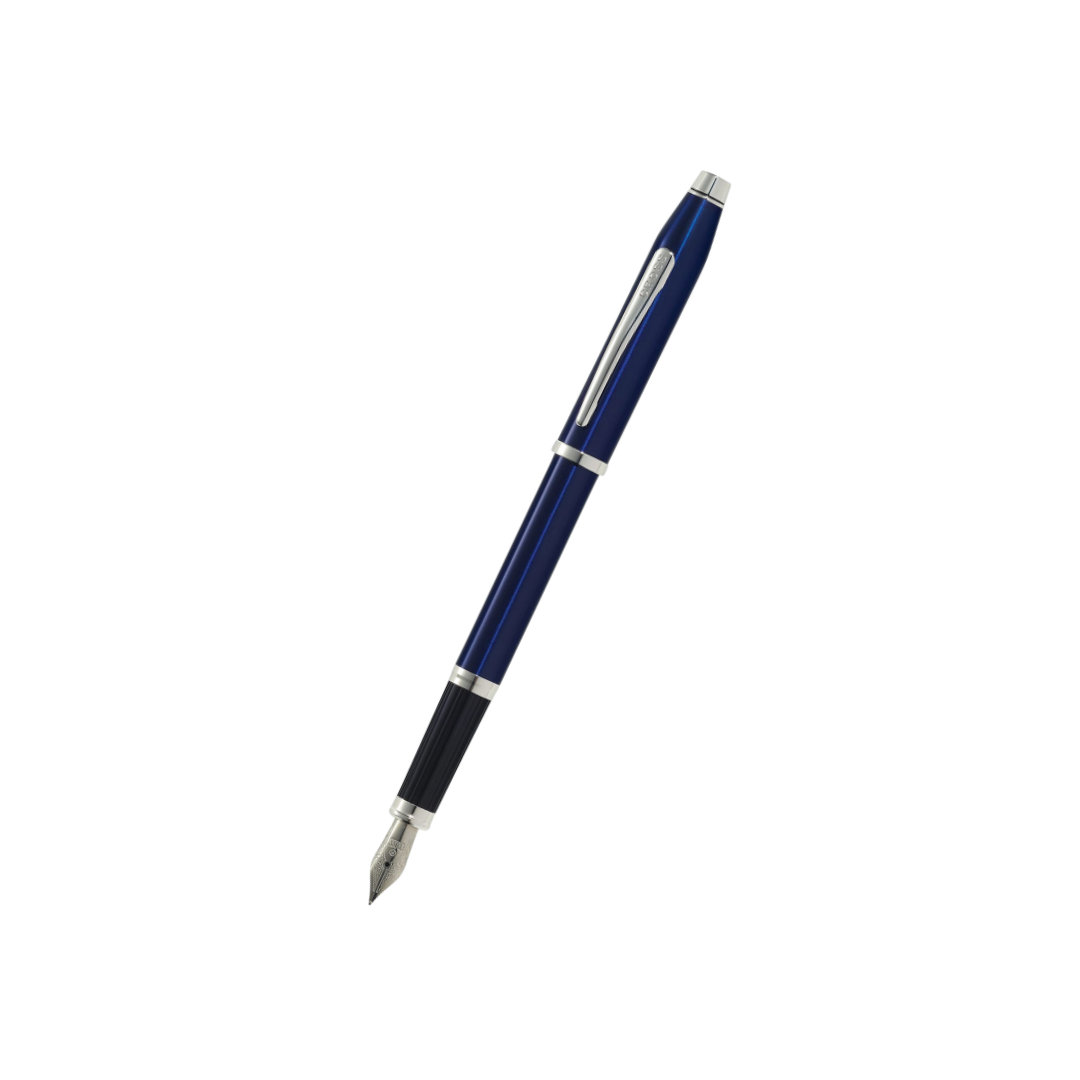 Cross Century II Translucent Blue Lacquer Fountain Pen — Cross fountain pen — precision nib writing instrument, at Cityluxe Singapore stationery store