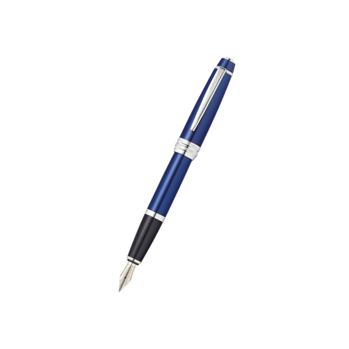 Cross Bailey Fountain Pen in Blue Lacquer (Medium) — Cross fountain pen — precision nib writing instrument, at Cityluxe Singapore stationery store