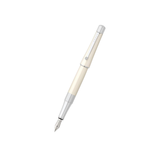 Cross Beverly Fountain Pen - White Lacquer — capped