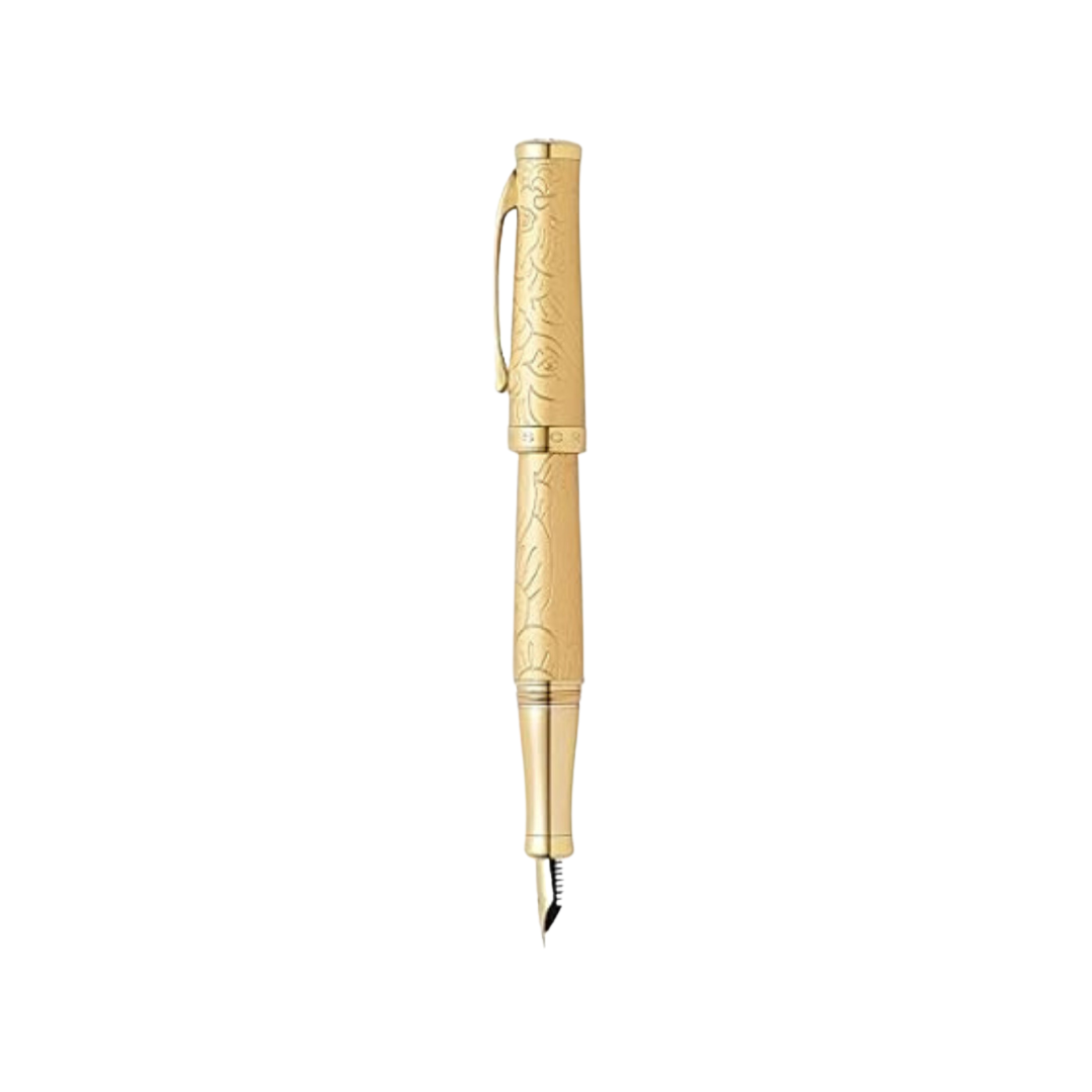 Cross Year Of The Goat Fountain Pen - 18K Gold with Rhodium Plated Nib — nib close-up