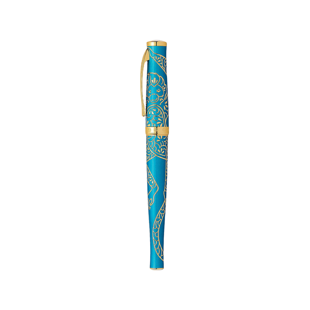 Cross Year of the Monkey Fountain Pen - Tibetan Teal — nib close-up